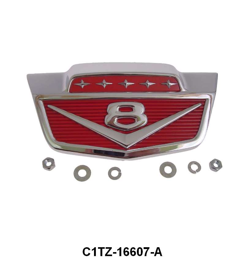 FRONT HOOD EMBLEM - 61-66 F-100/F-350 "V-8"