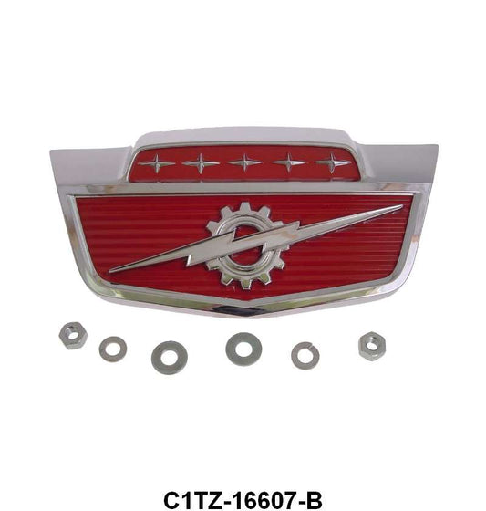 FRONT HOOD EMBLEM - 61-66 F-100/F-350 "5 STARS" WITH GEAR & LIGHTNING BOLT