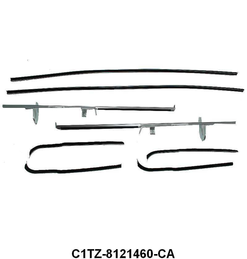 DOOR WINDOW CHANNEL KIT WITH STAINLESS BEAD- 61-66 F-100/F-350