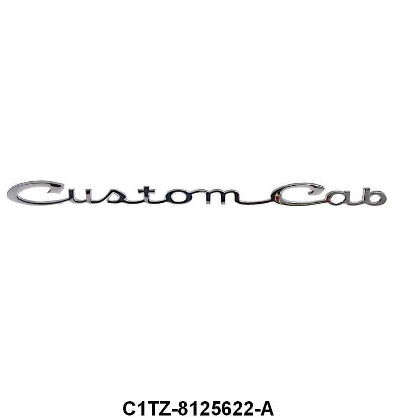 "CUSTOM CAB" DOOR EMBLEM - 61-66 F-100/F-350