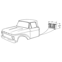 OUTER LOWER REAR CAB CORNER - 61-66 F-100/F-350 LH