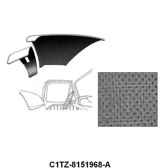 PERFORATED CARDBOARD HEADLINER - 61-64 F-100-250 W/CLIPS 2-PCS
