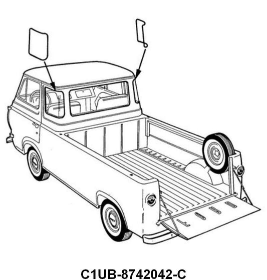 QUARTER OR CORNER WINDOW SEALS - 61-67 ECONOLINE PICKUP