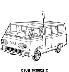 FRONT BODY SIDE WINDOW SEALS - 61-67 ECONOLINE VAN