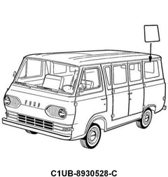 REAR QUARTER WINDOW SEAL - 61-67 ECONOLINE VAN, 2 REQUIRED