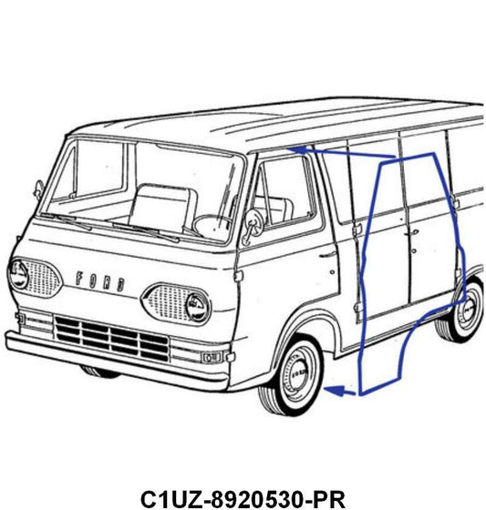 FRONT DOOR SEALS - 61-67 ECONOLINE