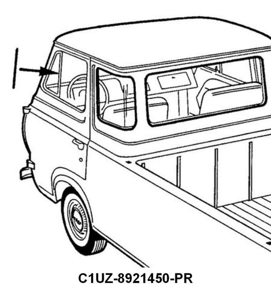 BACK EDGE OF VENT WINDOW SEALS - 61-67 ECONOLINE