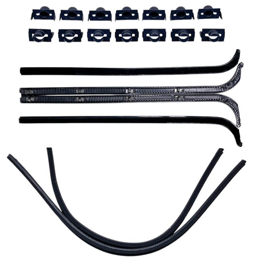 FRONT DOOR WINDOW CHANNEL KIT - 61-67 ECONOLINE VAN/PICKUP