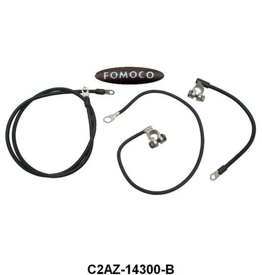 FORD SCRIPT BATTERY CABLE SET - 62 GALAXIE WITH 352/390