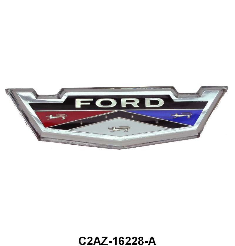 QUARTER POST/ROOF EMBLEM - 62-63 GALAXIE "FORD" CREST