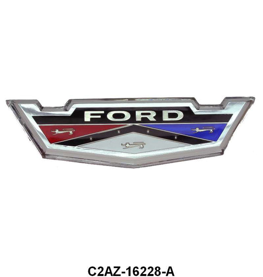 QUARTER POST/ROOF EMBLEM - 62-63 GALAXIE "FORD" CREST