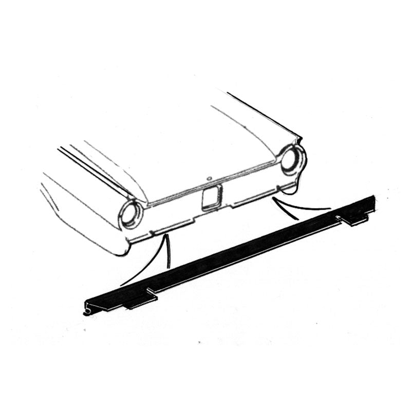 REAR BUMPER TO BODY OR STONE DEFLECTOR SEAL - 62 GALAXIE