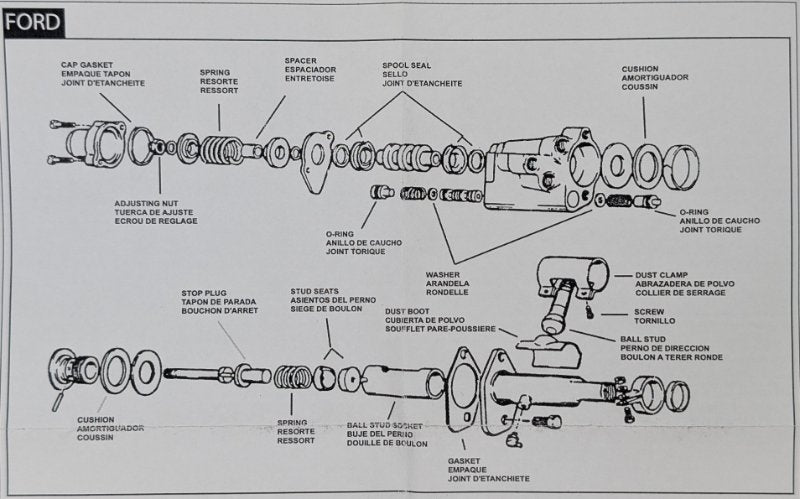 POWER STEERING CONTROL VALVE KIT - 60-70 CARS, SEE MORE INFORMATION