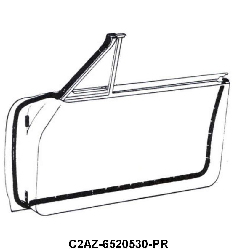 DOOR SEALS - 62 GLX 2DR HARDTOP #65
