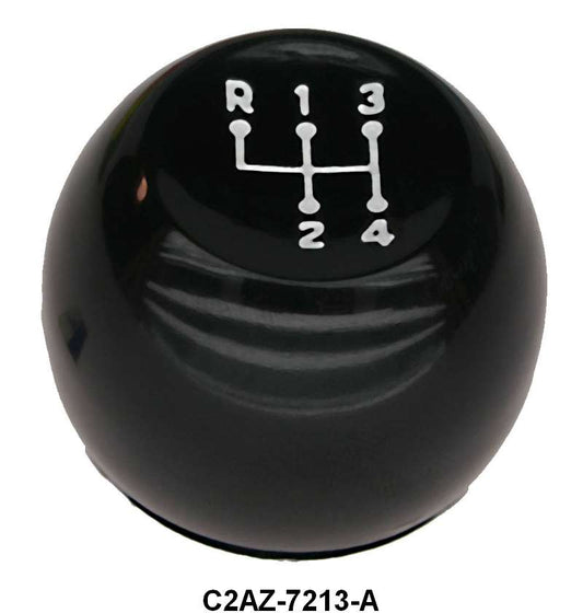 MANUAL FLOOR SHIFT KNOB - 62-67 GLX, 62-66 FLCN/FRLN 4-SPD BLACK