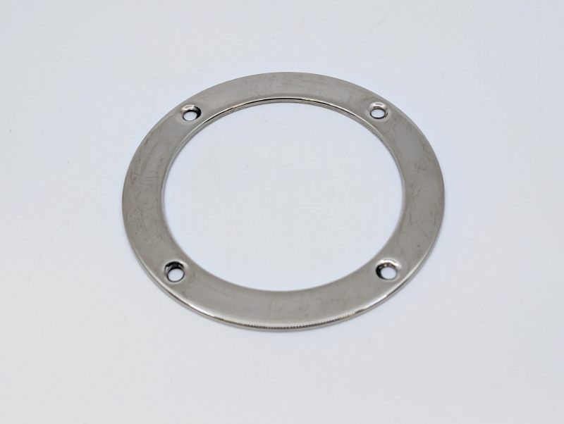 FLOOR SHIFT BOOT TRIM RING - 60-64 GLX, 62-65 FLCN, 62-65 FRLN, STAINLESS