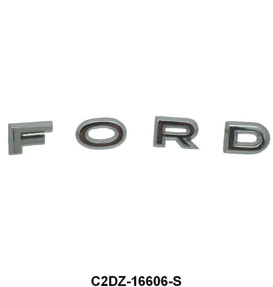 "F.O.R.D." LETTERS - 63 GLX/FRLN 62-63 FALCON HOOD, 62-65 RANCHERO TAILGATE
