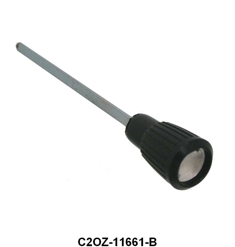 HEADLIGHT SWITCH KNOB WITH SHAFT - LATE 62-64 FAIRLANE BLACK