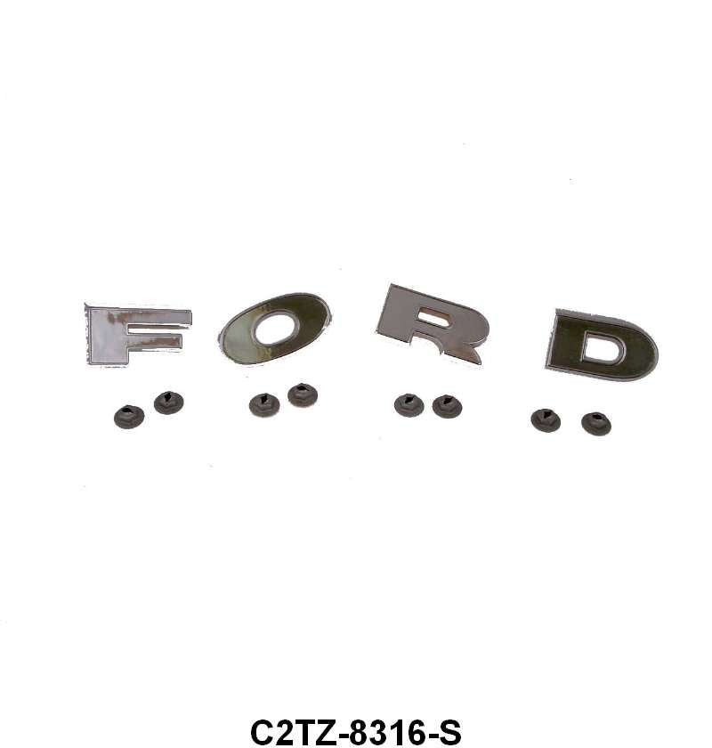 GRILLE PANEL "FORD" LETTERS - 62-64 F-100/F-750