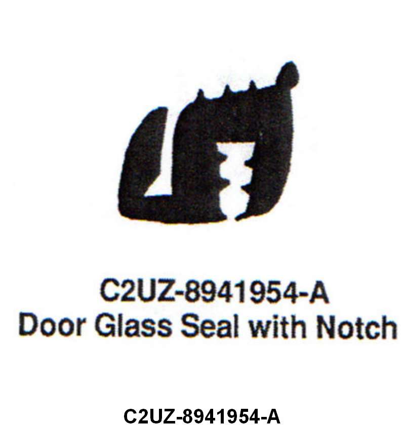 SIDE OR REAR DOOR WINDOW SEALS - 61-67 ECONOLINE VAN W/NOTCH