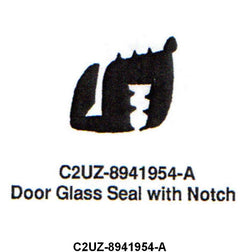 SIDE OR REAR DOOR WINDOW SEALS - 61-67 ECONOLINE VAN W/NOTCH