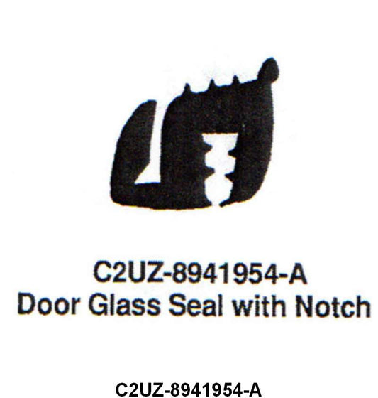 SIDE OR REAR DOOR WINDOW SEALS - 61-67 ECONOLINE VAN W/NOTCH