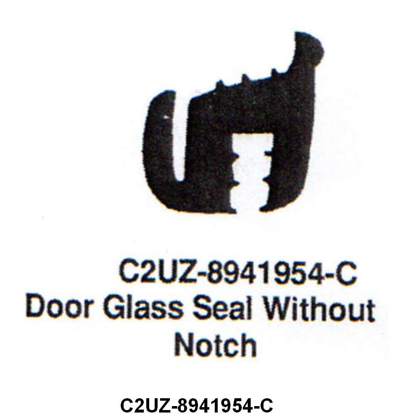 SIDE OR REAR DOOR WINDOW SEALS - 61-67 ECONOLINE VAN W/O NOTCH