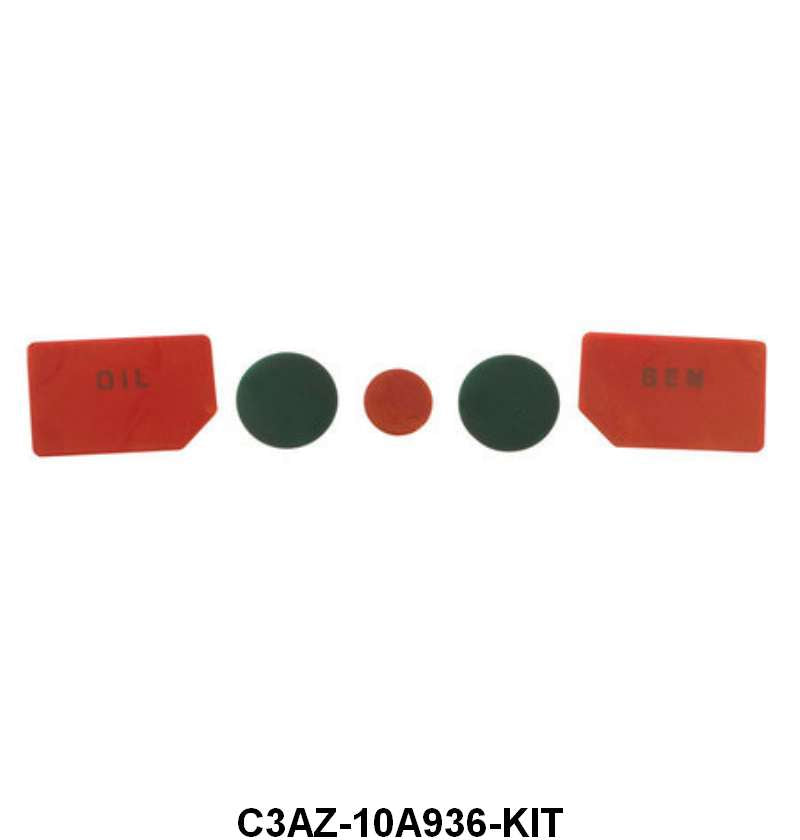 INSTRUMENT PANEL WARNING LENS KIT - 63 GALAXIE SET OF 5