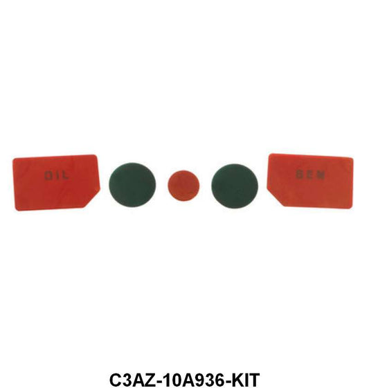 INSTRUMENT PANEL WARNING LENS KIT - 63 GALAXIE SET OF 5