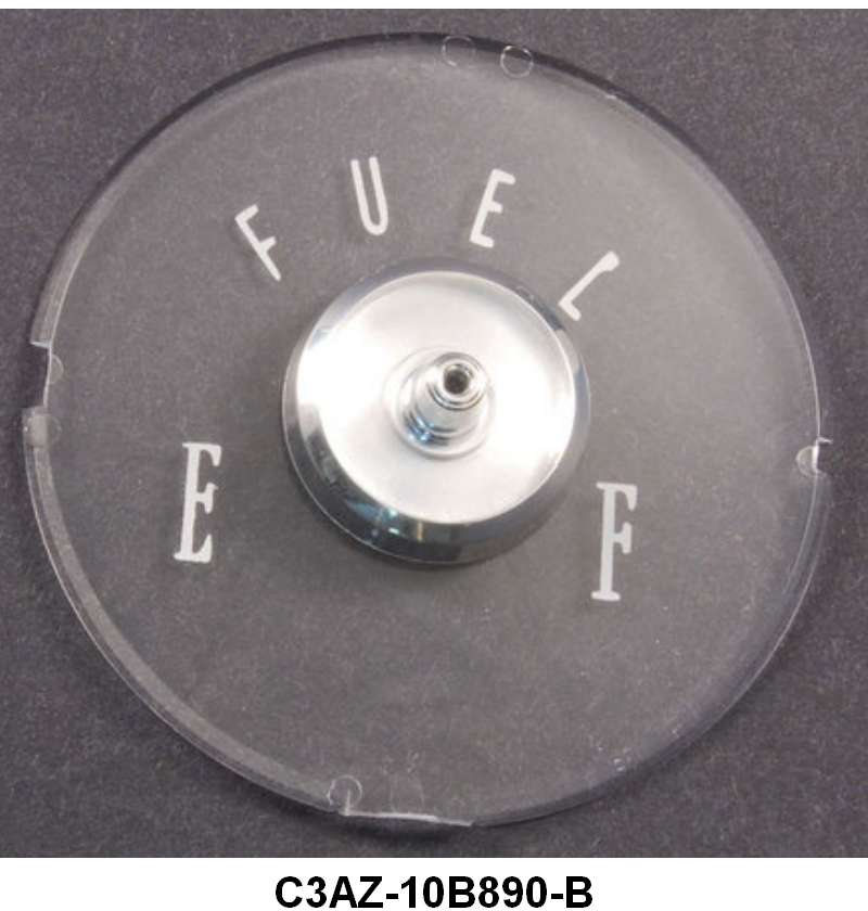INSTRUMENT BEZEL FUEL GAUGE LENS - 63 GALAXIE