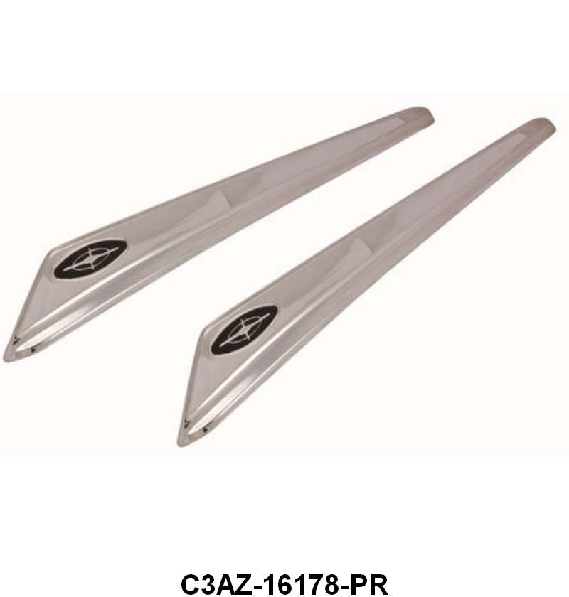 FRONT FENDER TOP ORNAMENTS - 63 GALAXIE