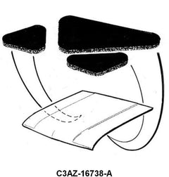 UNDER HOOD INSULATION - 63-64 GALAXIE 3 PIECES