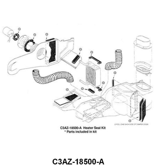 HEATER SEAL KIT - 63-64 GALAXIE