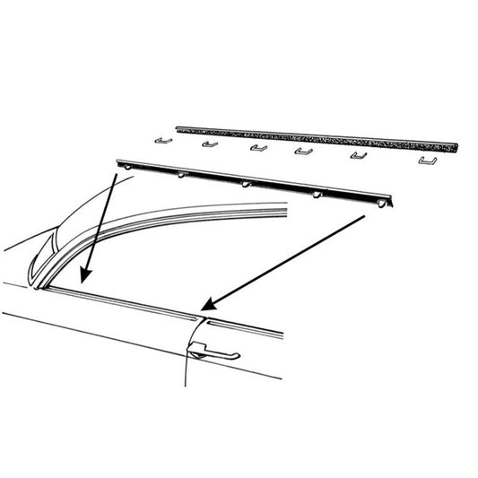 DOOR AND QUARTER WINDOW ANTI-RATTLERS - 63 GALAXIE 500 XL FASTBACK BODY #63C