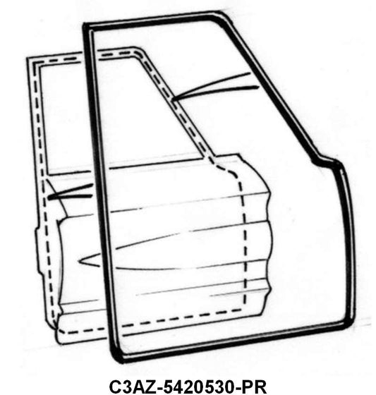 DOOR SEALS - 63-64 GALAXIE 4D SDN #54/4DR WAGON #71