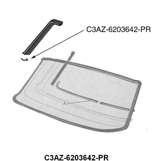WINDSHIELD POST GARNISH MOLDING TO DASH SEAL -63-64 GLX,64-65 FLCN,CMT