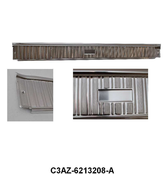 SCUFF PLATES - 63-64 GALAXIE ALL 2DR BODIES, NEEDS DF370 DECAL