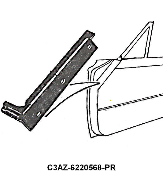 FRONT DOOR INNER DOG LEG SEAL - 61-64 GALAXIE ALL BODY STYLES