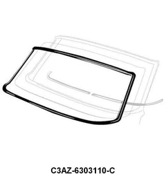 WINDSHIELD SEAL - 63-64 GALAXIE CONVERTIBLE #76, FASTBACK #63, 4-DR HARDTOP #57
