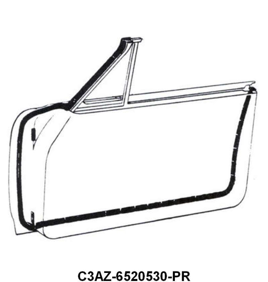 DOOR SEALS - 63 GALAXIE 2DR HARDTOP NOTCHBACK BODY #65