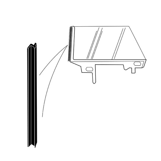 FRONT OF REAR DOOR GLASS TO FRONT DOOR GLASS SEALS - 60-63 GLX 4DR HARDTOP #75