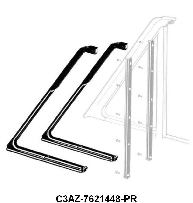 VENT WINDOW SEALS - 63-64 GALAXIE FASTBACK & CONVERTIBLE