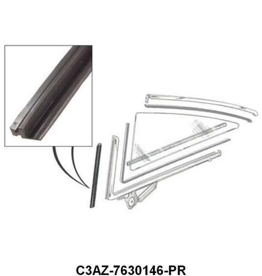 FRONT EDGE OF QUARTER WINDOW SEALS - 60-64 GLX CONV 60-61 STARLNR 63-64 FASTBACK