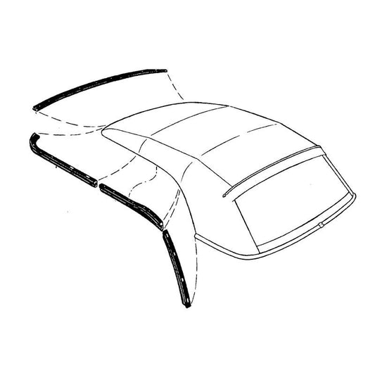 CONVERTIBLE TOP SEAL KIT - 63-64 GLX CONV 9 PIECES