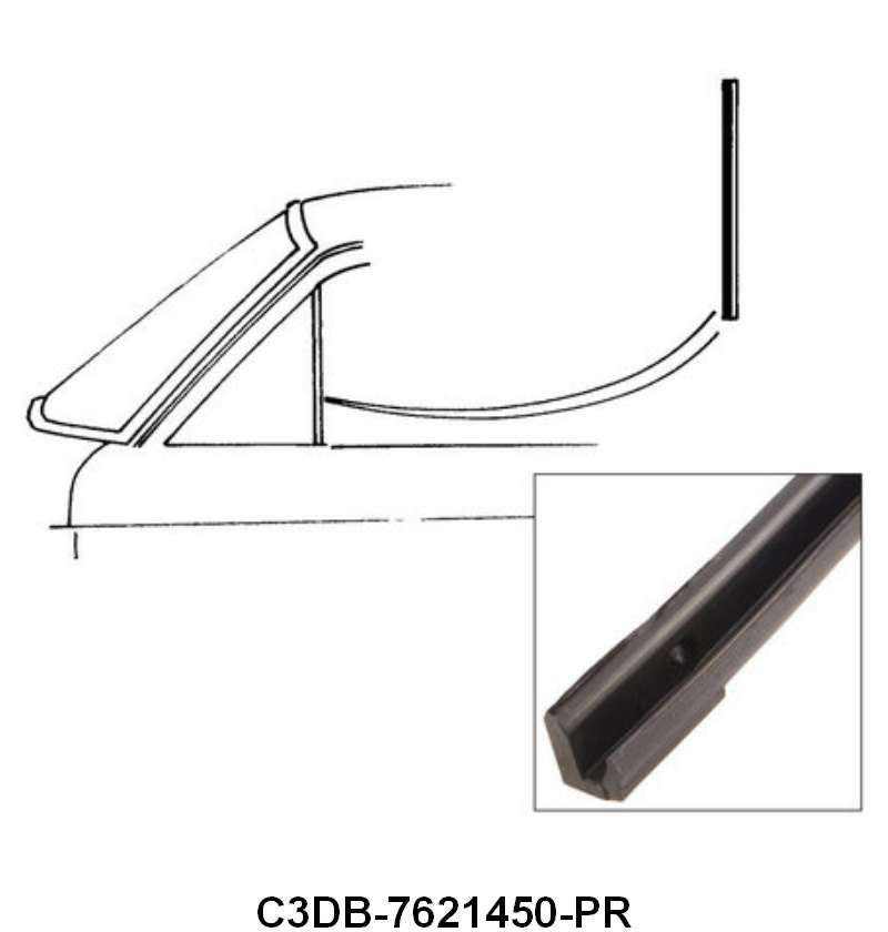 BACKEDGE OF VENT WINDOW SEALS - 63-65 FALCON/COMET HARDTOP & CONV