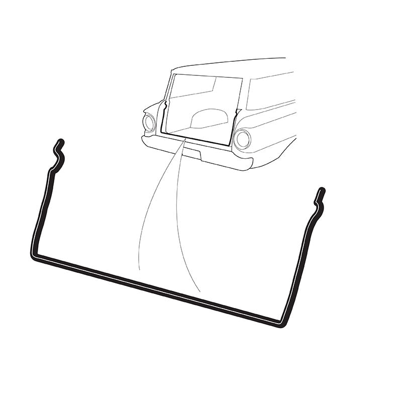 LOWER TAILGATE SEAL ON BODY - 63-65 FALCON/COMET WAGON AFT 5/1/63