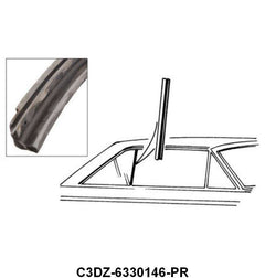 FRONT EDGE OF QUARTER WINDOW SEALS - 63-65 FALCON/COMET HARDTOP