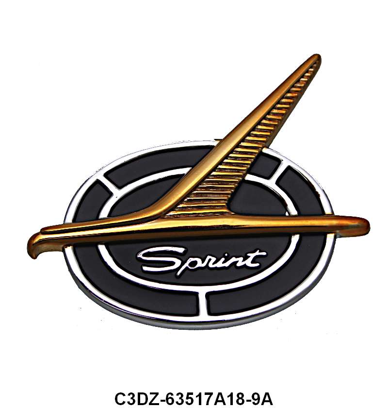 QUARTER POST/ROOF EMBLEM - 63 FALCON "SPRINT" ROOF SIDE