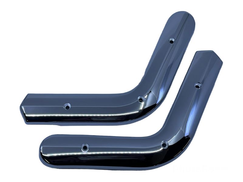 BUCKET SEAT OUTER HINGE COVER MOUNT KIT - 63-65 FLCN CHROME