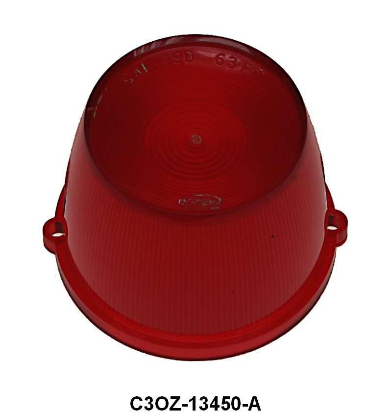 TAIL LIGHT LENS - 63 FAIRLANE WITHOUT BACK-UP OR CHROME RING